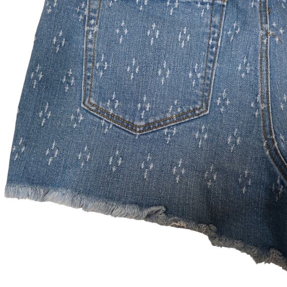 LOFT Womens 12/31 Frayed Hem Stitch Pattern Jean Shorts - Picture 6 of 10